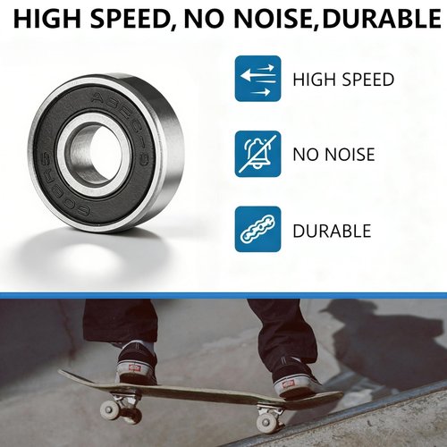 VORTRACK Skateboard Wheels with Bearings, 60mm 88A Hardness, Set of 4 (Black)
