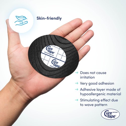 CureTape Patches - Sensor Fixing Plasters - Plasters for Freestyle Libre, Dexcom and Medtronic Guardian Sensors - Sensor Patch - Unique Variants (Black)