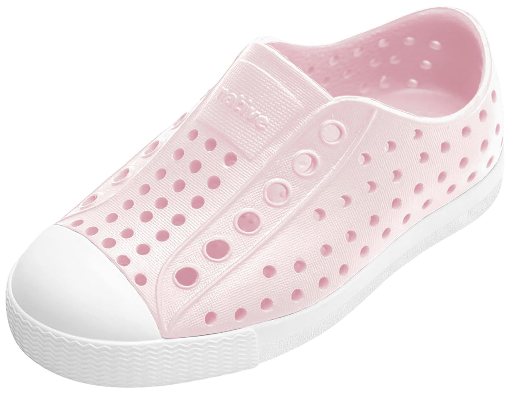 Native Shoes Unisex-Kids Jefferson Sneakers, Milk Pink/Shell White, 7 Toddler
