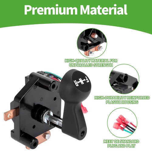 Heavy Duty Golf Cart Forward and Reverse Switch Assembly for 36V Club Car DS 1984-2005, Club Car Reverse Switch with Shift Handle, Replace OEM 1011997, 1014808, 1012987