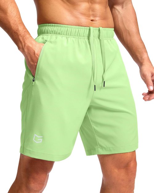 G Gradual Men's Athletic Running Shorts - Quick Dry with Zipper Pockets | Available in 7", 5", 9" Sizes for Gym & Outdoor Activities