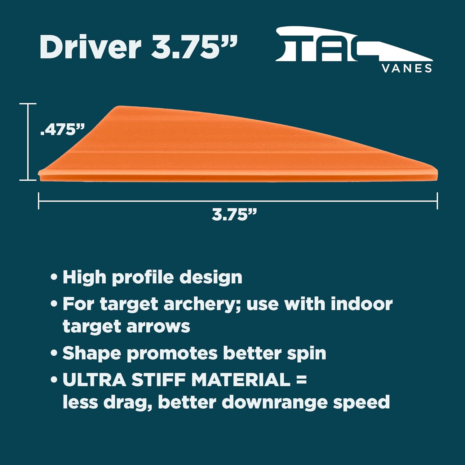 TAC Vanes Hybrid Archery Vanes - Perfect for Bowhunting & Recreational Shooting | Durable Design