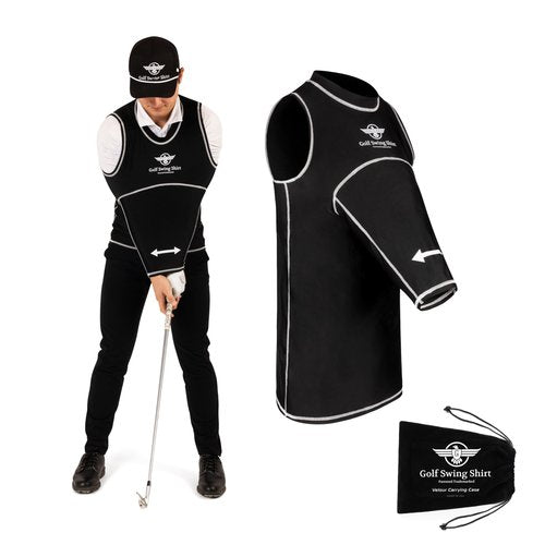 Golf Swing Shirt Trainer – Golf Training Aid for Better Swing, Real-Time Feedback, Fatigue Relief – Unisex, Black, S/M/L/XL