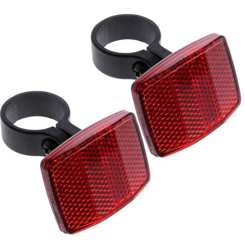 2Pcs Red Bike Rear Safety Warnning Reflector Plastic Safety Bike Rear Reflector Light Back Reflective Boards Night Riding Parts Rabbit Decoration Wreath Wreath Pendant Decor Easter Decorations(ZS261)