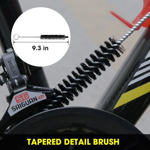 SINGARE 7pcs Bicycle Bike Cleaning Tools Set, Bike Clean Brush Kit Suitable for Mountain, Road, City, Hybrid, BMX and Folding Bike