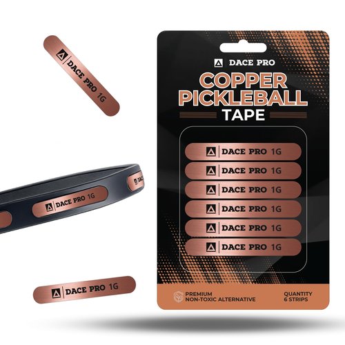 DACE PRO Copper Weighted Pickleball Paddle Tape – 1g Precision Strips for Fine-Tuned Paddle Weighting, Lead-Free Alternative to Lead & Tungsten Tape for Balance, Control, Stability & Sweet Spot