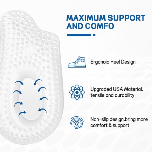 Plantar Fasciitis,Shock Absorption Orthotic Inserts,for Plantar Fasciitis,Heel Spur,Achilles Tendon,HRelieves Foot Pressure & Tired Achy Feet.