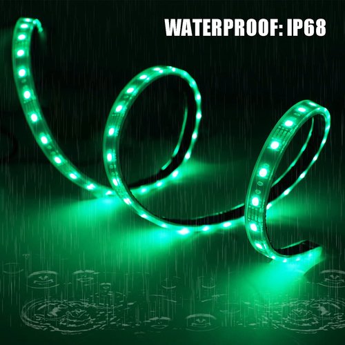 Roykaw Golf Cart Underglow LED Light Strip Underbody Neon Lighting Standard Million Color LED for EZGO/Club Car/Yamaha/Advanced EV, Water Resistant Flexible Tubes, Support APP or Remote Control