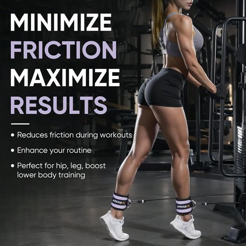 APEXUP Ankle Strap for Cable Machine - Adjustable Neoprene Resistance Bands for Glute Workouts & Leg Extensions