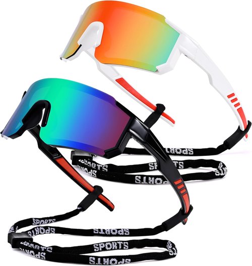 COASION Kids Baseball Sunglasses - Durable Sports Shades for Boys & Girls Ages 3-10 - Adjustable Strap