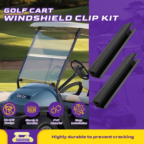 Golf Cart Windshield Clips, 2PCS Club Car Windshield Sash Clips for 1"x1" Square Tube, Club Car Windshield Clips Suitable for Club Car Precedent DS and Tempo Golf Carts, OEM#1014441-01 1021630-01
