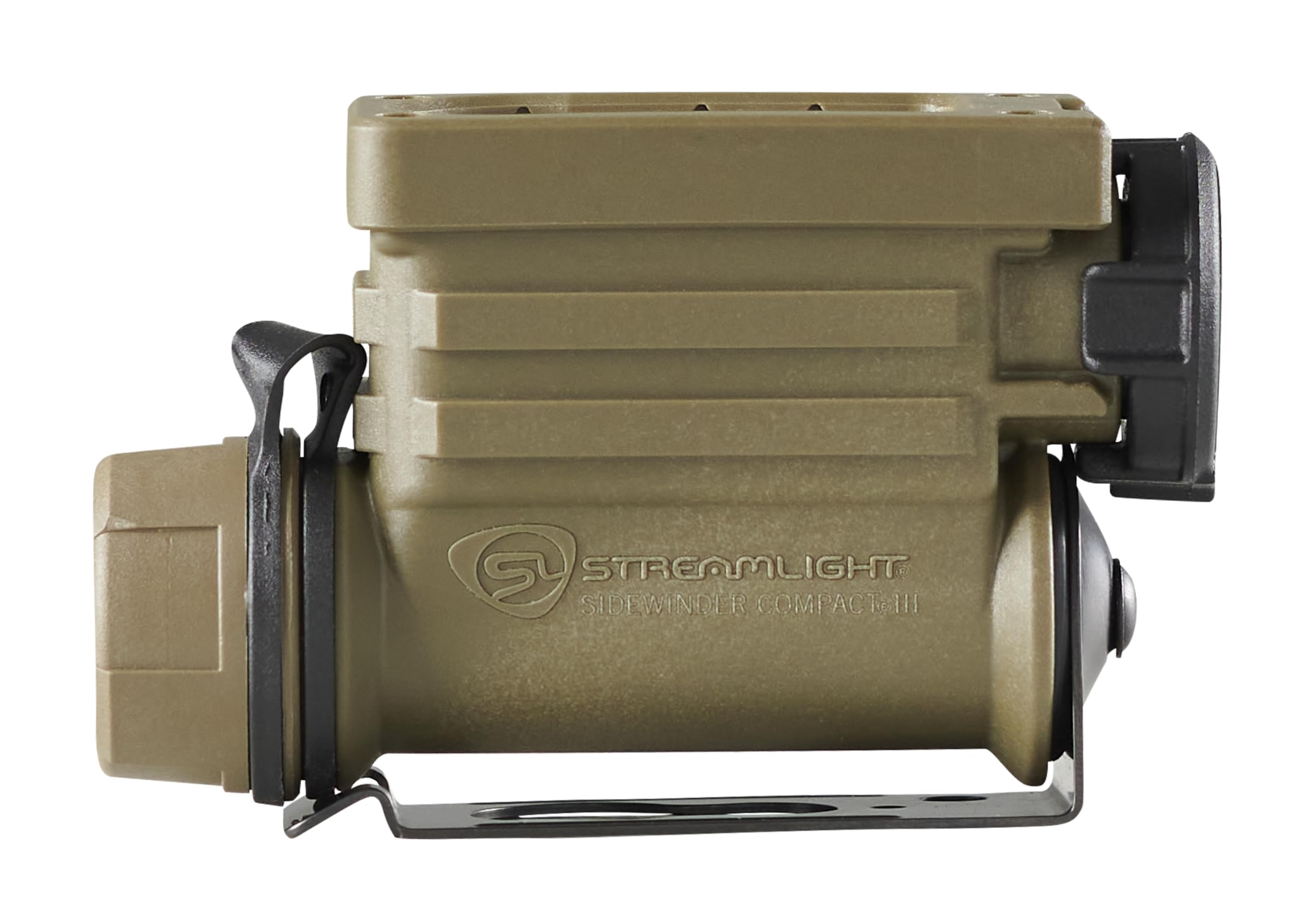 Streamlight 14213 Sidewinder Compact III 275-Lumen 3200 Candela User Configurable Model Hands-Free Angle Head Flashlight with White, Blue, Green, Red LEDs, and IR, Coyote