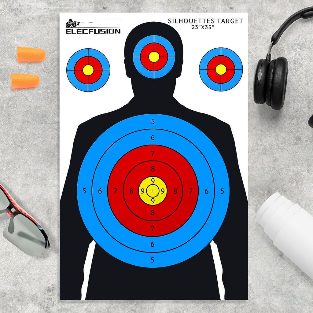 Silhouette Shooting Targets - 23x35 Inch Paper Targets for Indoor/Outdoor Shooting Range Use