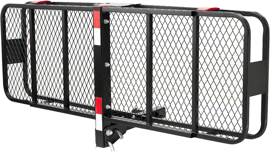 VEVOR Hitch Cargo Carrier - 500 lbs Capacity with Waterproof Cargo Bag & Net | 60"x20"x6" for SUVs