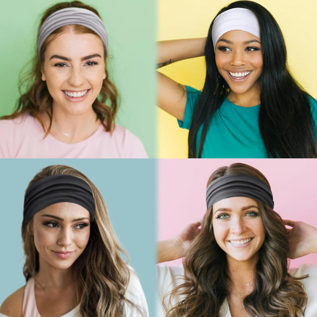 TERSE Headbands for Women - Non-Slip Thick Stretchy Hair Bands for Yoga & Daily Wear