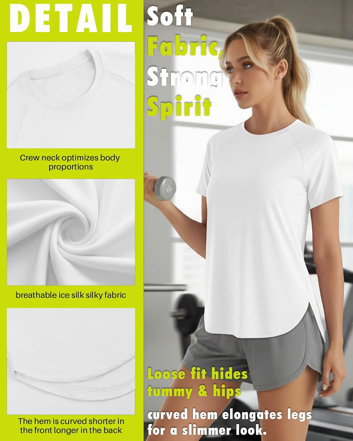 Skiennix Women's Workout Shirts - Quick Dry Athletic Tops | 4 Pack Short Sleeve Yoga Tees