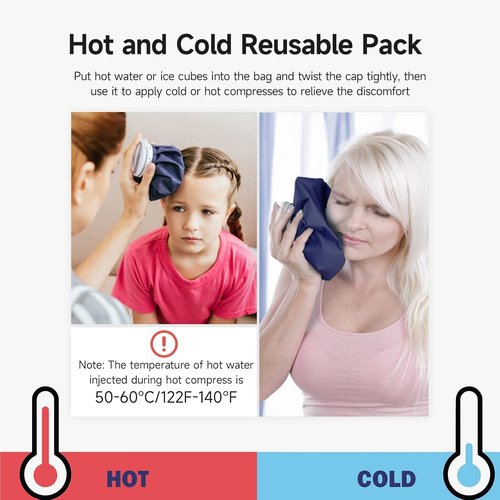 BICAREE Reusable Ice Pack for Injuries - No-Leak Hot & Cold Therapy Bag | 9-Inch Size