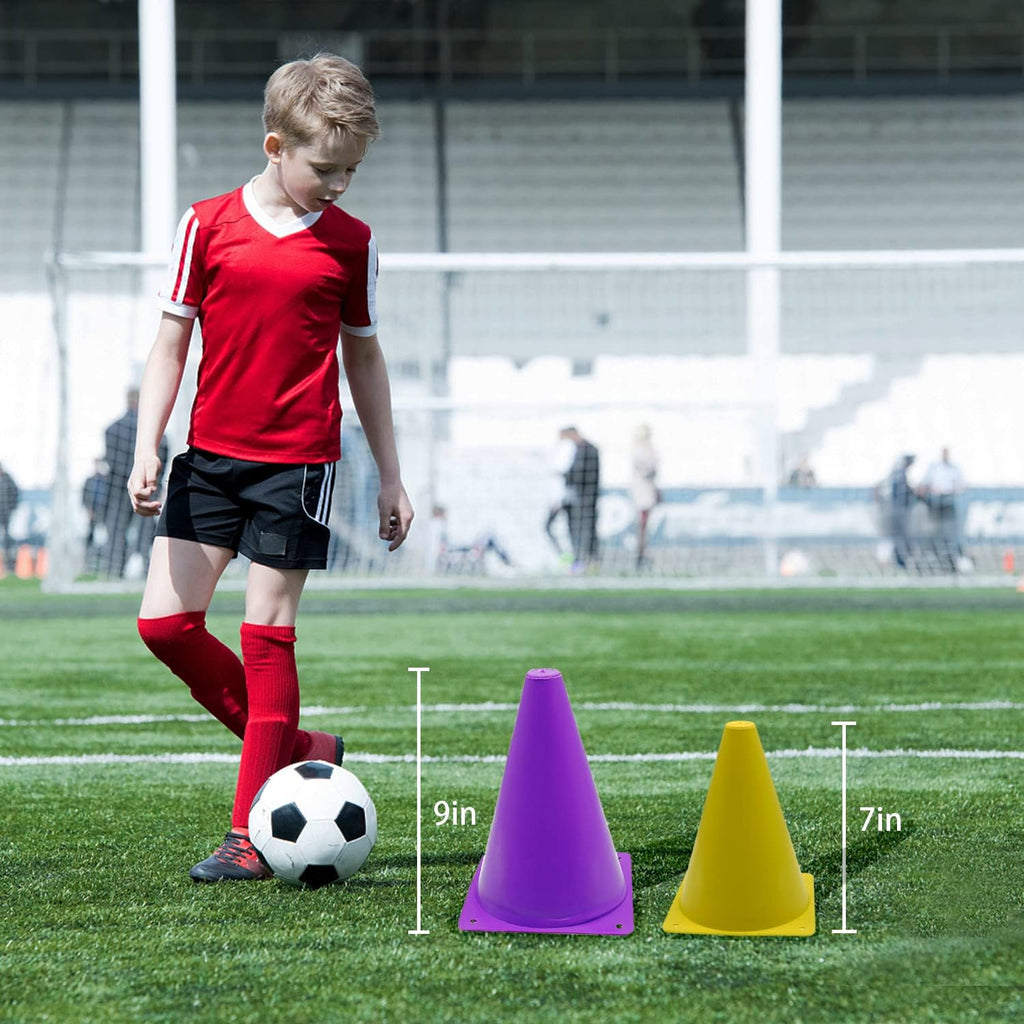 Soccer Cones Set by [Brand Name] - 84/42 Pcs Training Cones with Carry Bag | Durable Plastic for Drills