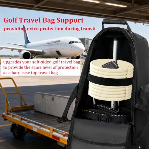 WIGERLON Golf Club Travel Protector System For Soft Bag,Golf Travel Bag Support Pole and Rod