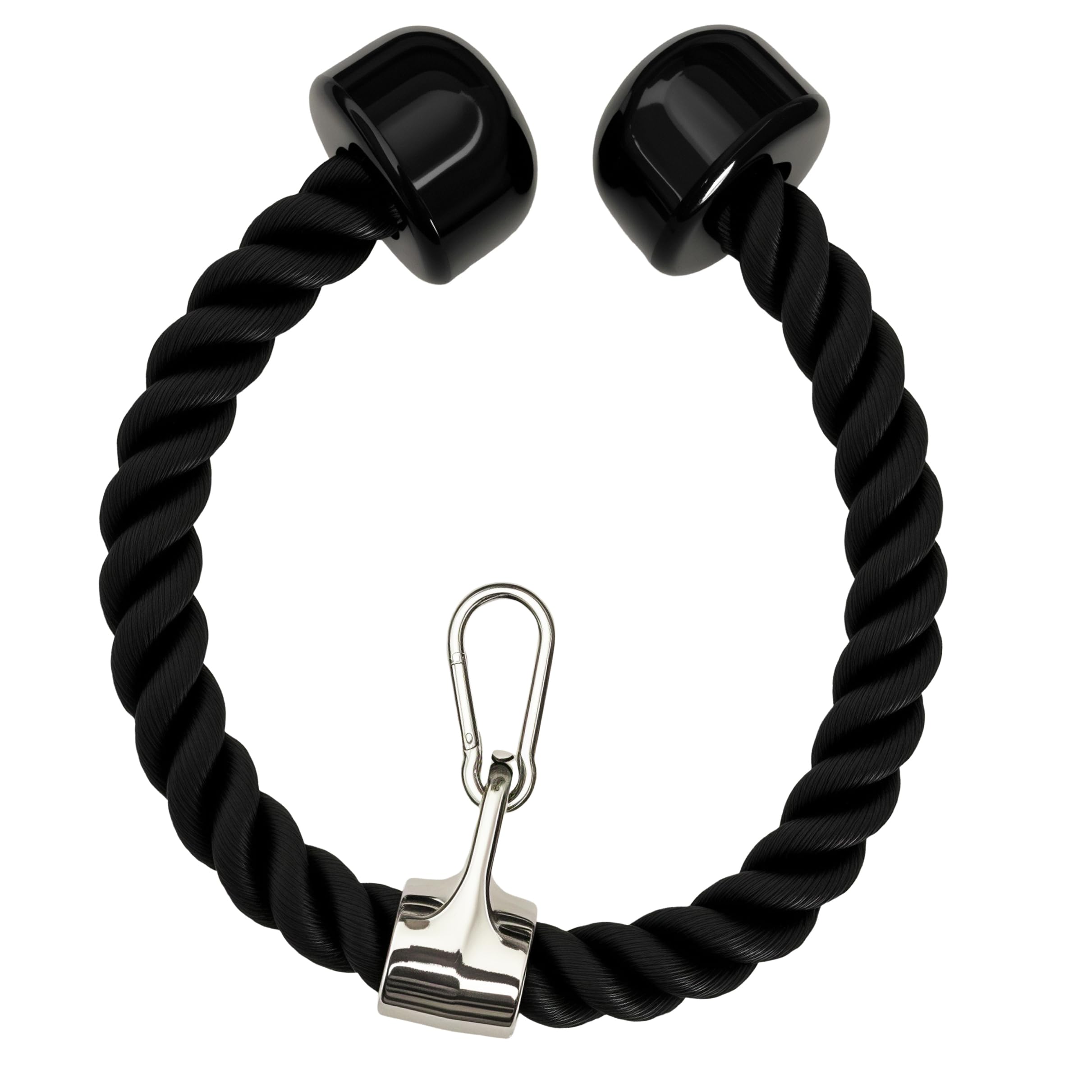 yuhqc Heavy Tricep Rope Cable Machine Accessories Nylon Tricep Rope for LAT Pull Down Pulley System Attachment, for Home Gym Weight Fitness with Carabiner