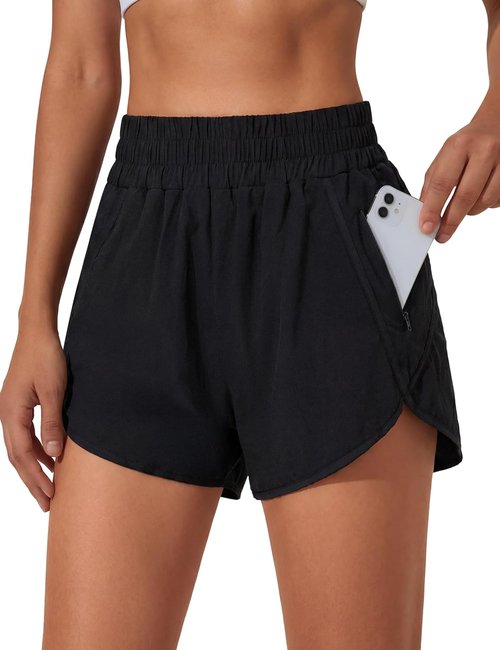 BMJL Women's Running Shorts - Elastic High Waisted with Pockets | 2.5" Quick Dry Athletic Wear