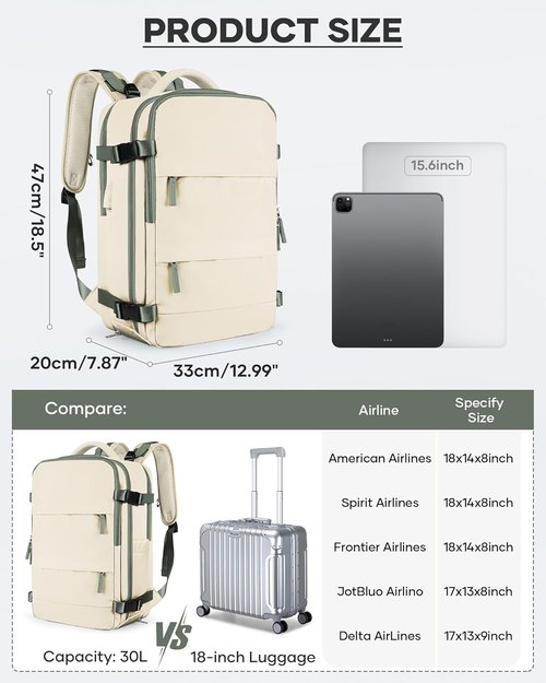 Coofay Vacuum Backpack - Travel-Friendly Design with Pump | Compression System for Easy Packing