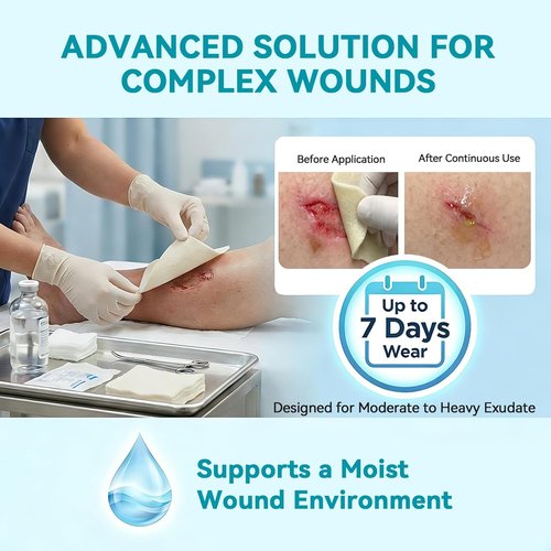 Dimora Calcium Alginate Wound Dressing - Soft, Highly Absorbent 4'' x 4'' Sterile Bandages | 20 Count