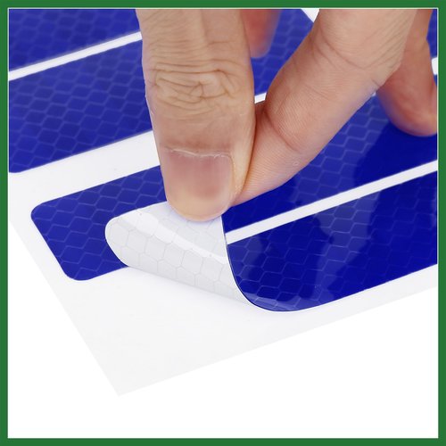 Motoforti 21pcs Blue Reflective Stickers Tape Waterproof Decals for Car Motorcycle Bicycles Trucks Long-Lasting