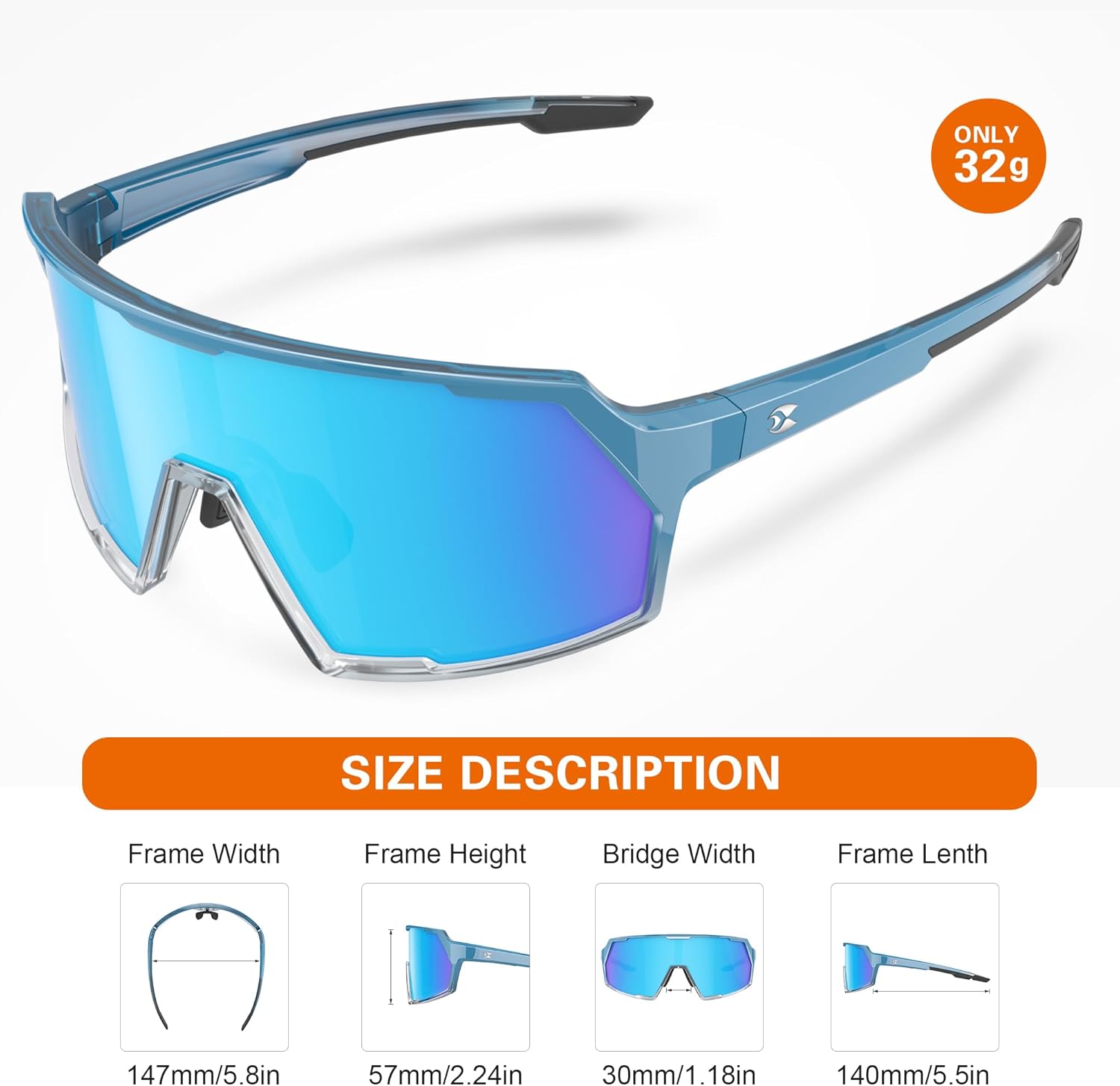 Suoso Cycling Sports Sunglasses - UV400 Protection for Men | Ideal for Biking, Running & Baseball