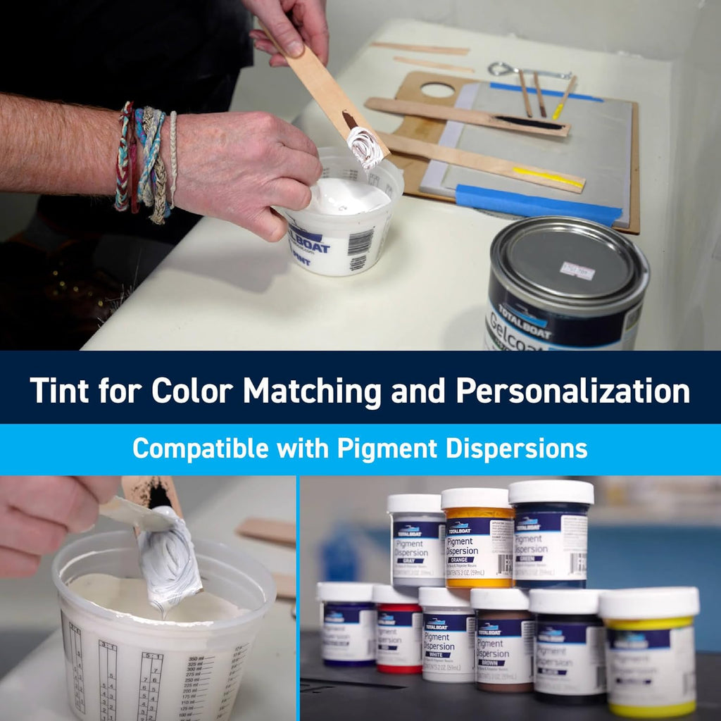 TotalBoat Marine Gelcoat for Boat Building, Repair and Composite Coatings (White, Quart No Wax)