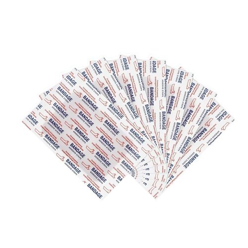 100 Pcs Large Adhesive Bandages 2 x 3 Inch Wound Care Flexible Adhesive Bandages Latex Free Fabric Wrap Gauze Pads for Skin Care and Protect Wounds