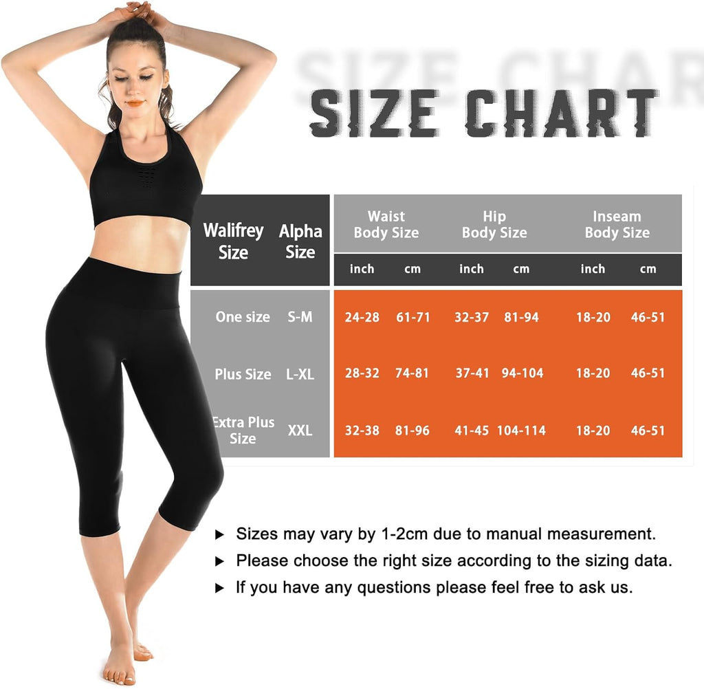 Walifrey Capri Leggings - Buttery Soft High-Waisted Yoga & Workout Leggings for Women