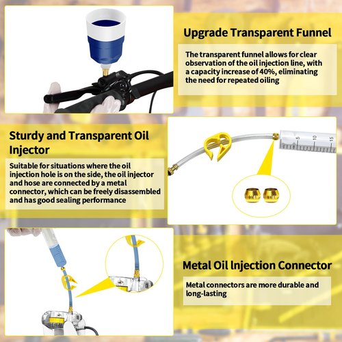 Brake Bleed Kit for MAGURA Hydraulic Disc Brakes, Bicycle Hydraulic Brake Bleed Kit with 180 ML Mineral Oil Brake Fluid