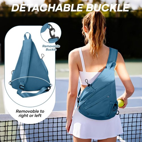 bluterm Pickleball Bag for Women Men, Crossbody Sling Bags Pickleball Paddle Bag Should Chest Bags Backpack