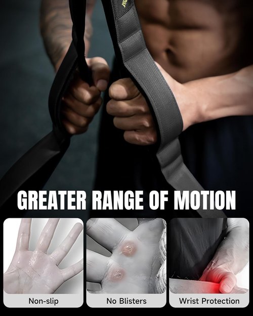 MANUEKLEAR Tricep Rope Cable Attachment - Enhanced Range of Motion for Push Downs & Face Pulls