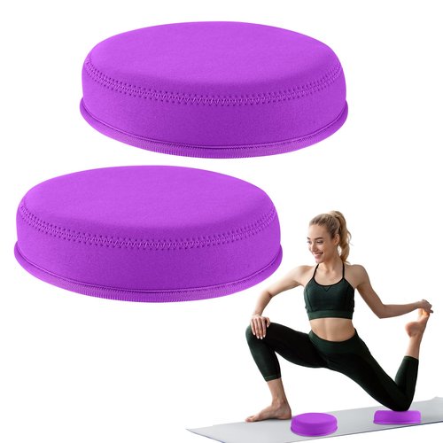 ECOESPTI Yoga Knee Pad, 1.57 Inch Thick, Memory Foam and EPE Foam, for Knees Elbows Wrist Hands Head Yoga Pilates Work Out Kneeling Pad, Exercise Mat 2 purple