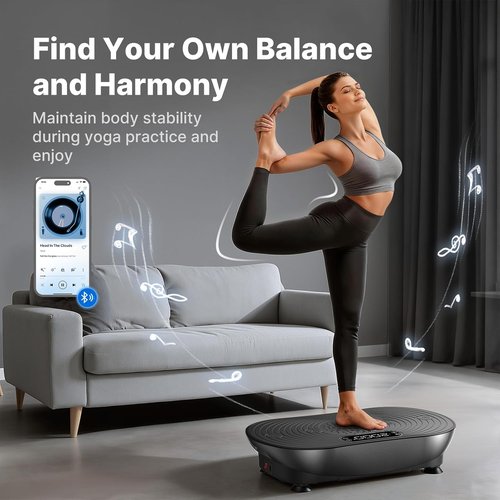 MERACH Vibration Plate Exercise Machine - Full Body Vibrating Platform for Weight Loss & Muscle Activation | LED Touch Screen, Bluetooth