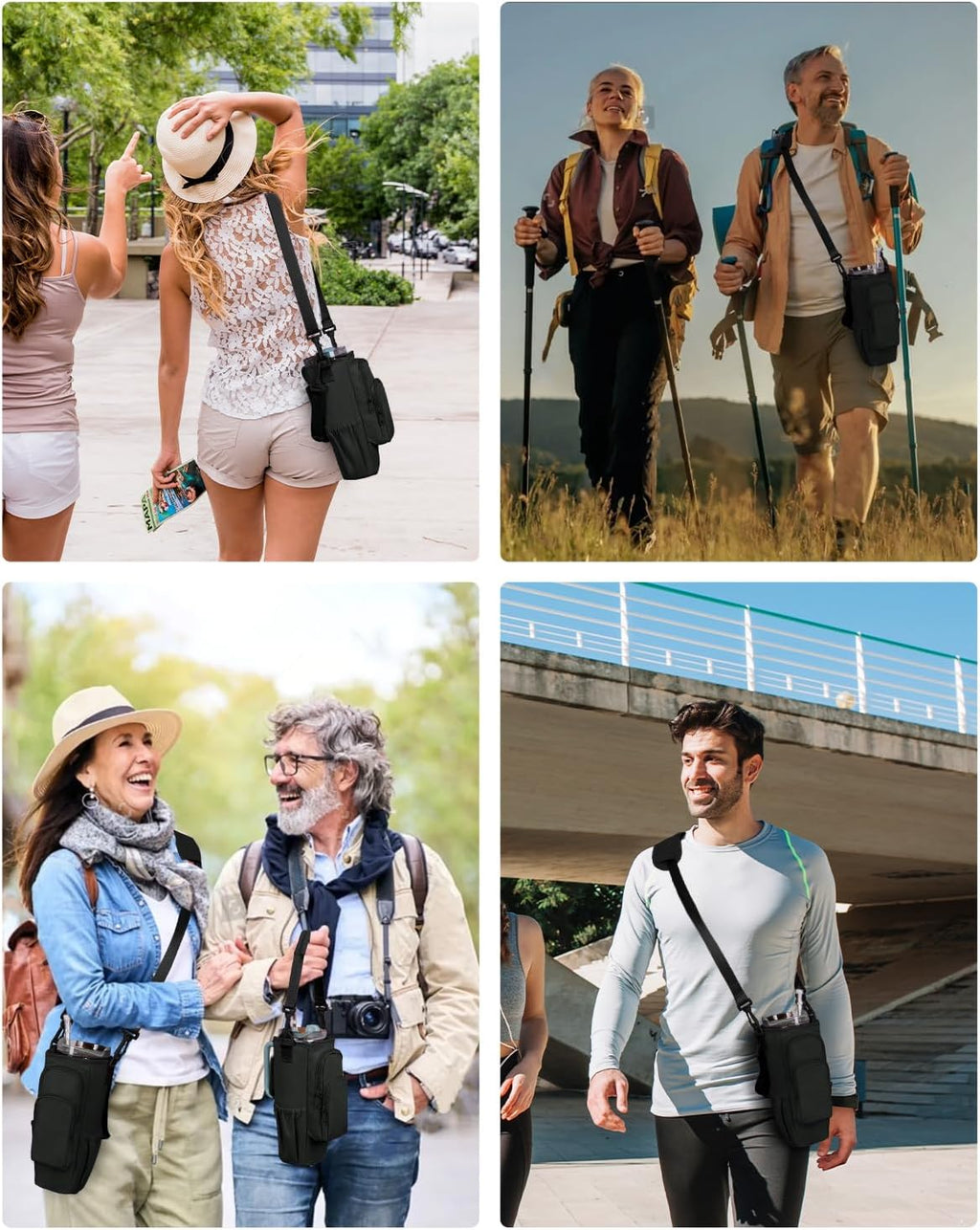 Sportsnew Water Bottle Carrier Bag - Insulated Holder with Phone Pocket for 30oz/40oz Tumblers