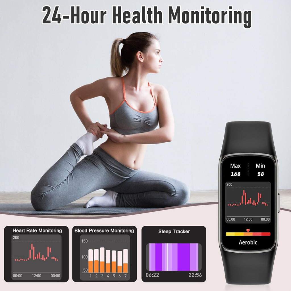 Skiennix Fitness Tracker - 24/7 Heart Rate & Blood Oxygen Monitor | IP68 Waterproof, 123 Sports Modes