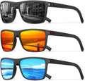 Skiennix Square Polarized Sunglasses - Vintage Style UV Protection | Lightweight Frame for Men
