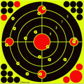 Skiennix Splatter Adhesive Shooting Targets - Reactive Yellow Effect | 12x12 Inch, 10/25/50 Pack