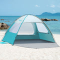 OutdoorMaster Beach Tent - Easy Setup Portable Sun Shade Canopy with UPF 50+ UV Protection | Family Size for 3-8 People