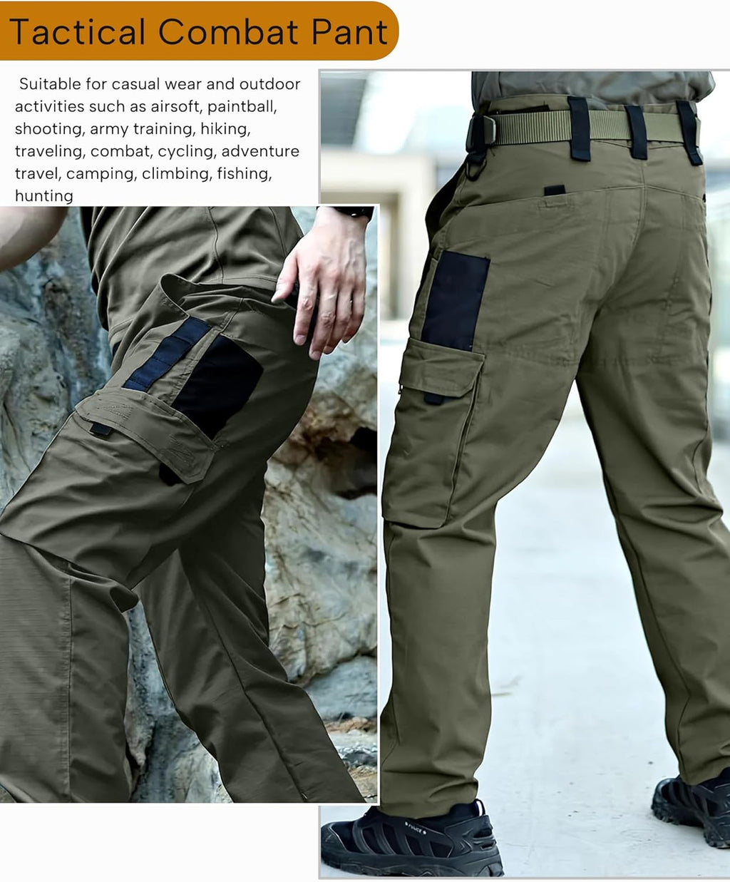 Skiennix Men's Tactical Uniform Suit - Durable Military Combat Shirt & Pants Set for Airsoft & Hunting