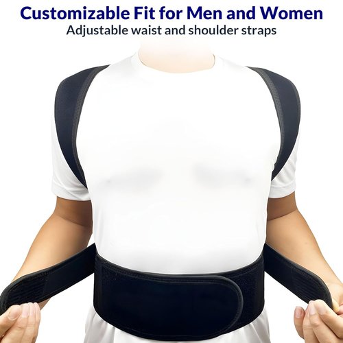 Natural Posture Posture Corrector - Adjustable Lumbar Back Brace & Shoulder Straightener for Comfort