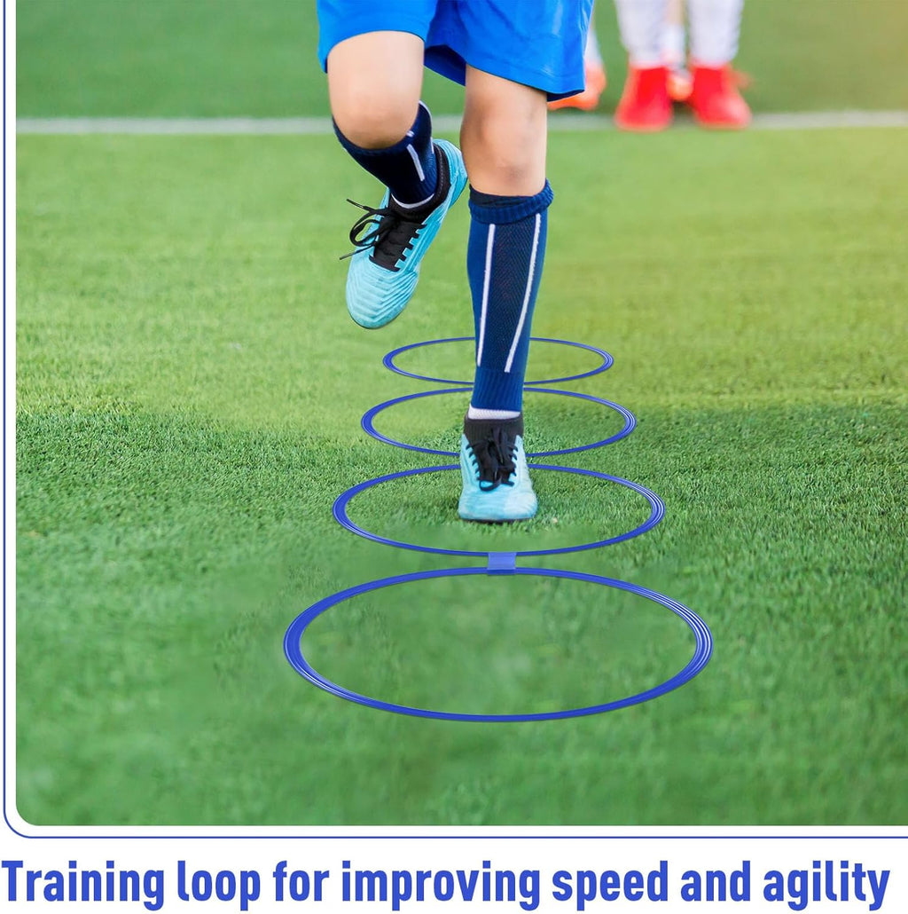 Shappy Agility Rings - 50 Pcs 15-Inch Training Hoops with Storage Bags for Sports & Gymnastics