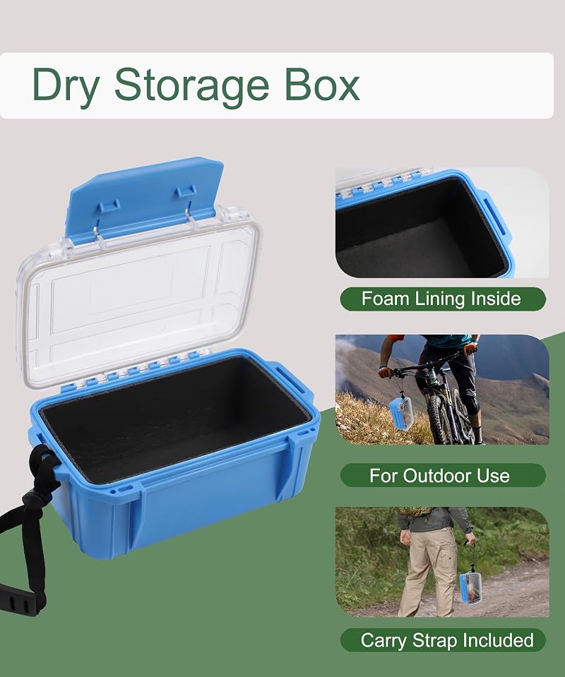 Floating Small Dry Box for Kayaking - Blue Waterproof Storage Container