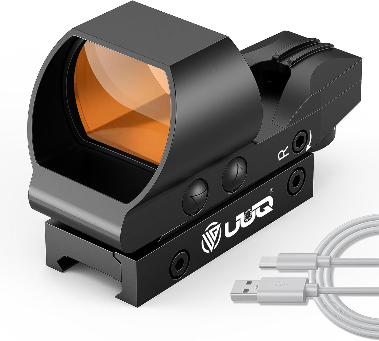 UUQ Rechargeable Reflex Sight - 1x28x40mm Red Dot Optic with Multiple Reticles | Picatinny Rail Compatible