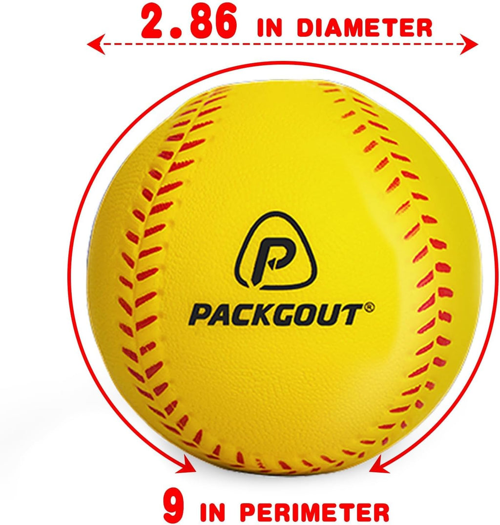 PACKGOUT Soft Foam Baseballs - Perfect Practice & Replacement Balls for Kids and Teenagers