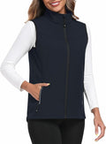 MoFiz Women's Softshell Vest - Lightweight Windproof Fleece Lined Jacket | Insulated Sleeveless Running Gear