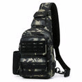 DOUNTO Tactical Sling Bag for Men Molle Utility Shoulder Bag Chest Pack Crossbody Backpack for Hiking Hunting (Black CP)